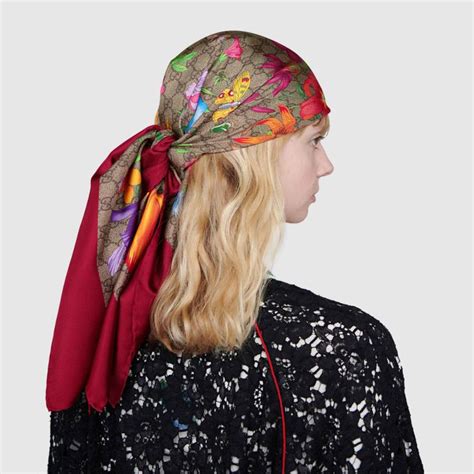 gucci chain square scarf|Gucci head scarf women.